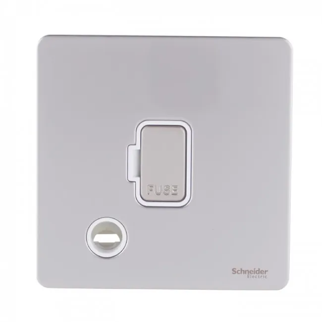 Schneider Electric Ultimate unswitched fused connection pearl nickel Fused Outlet GU5403WPN