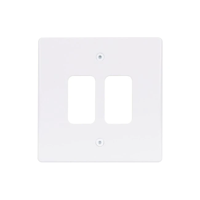 Schneider Electric Ultimate moulded plate Grid system 2 gangs white GUG02G