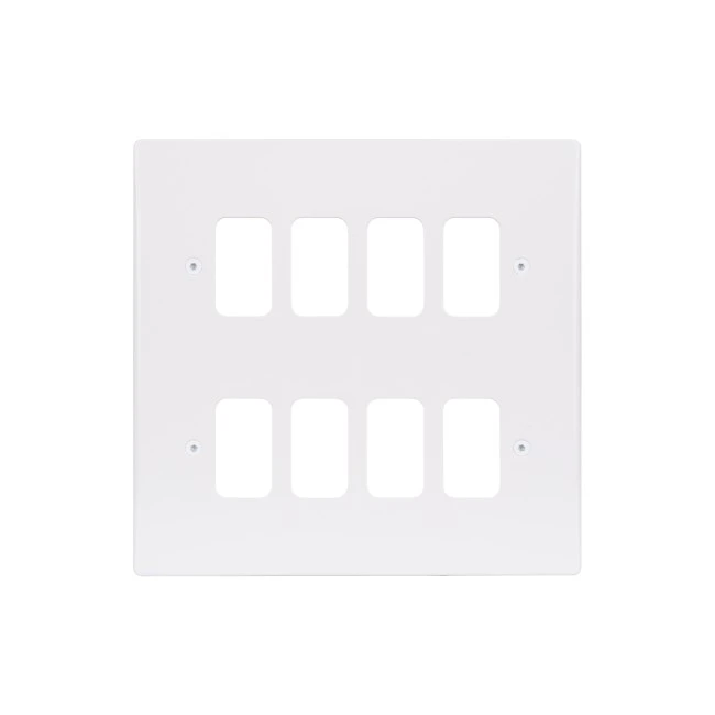 Schneider Electric Ultimate moulded plate Grid system 8 gangs white GUG08G