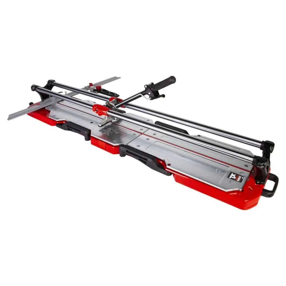 Rubi TX-1250-Max Manual Tile Cutter with Carry Case - for Ceramic Tiles, Porcelain and Extruded Stoneware, 125cm Cutting Length