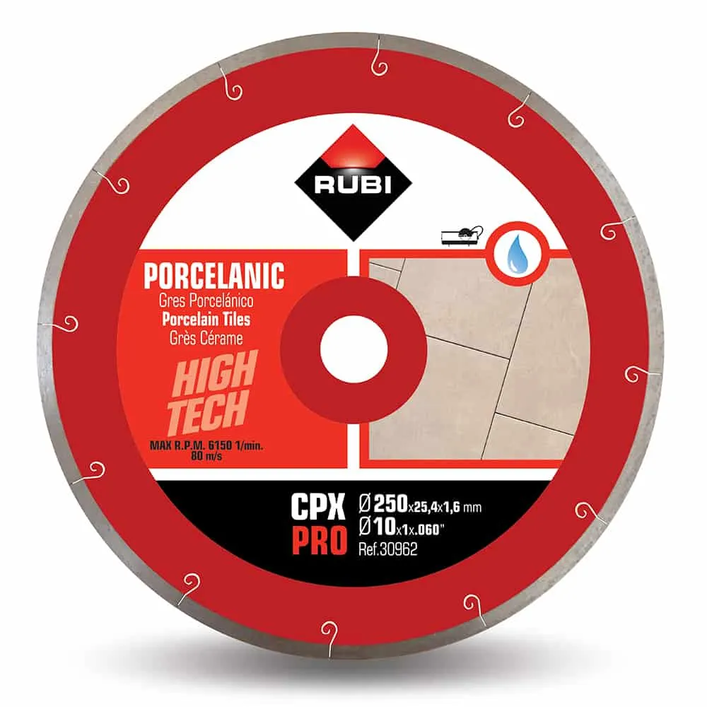 Rubi 10 Inches Porcelain Tiles J-Slot Diamond Blade