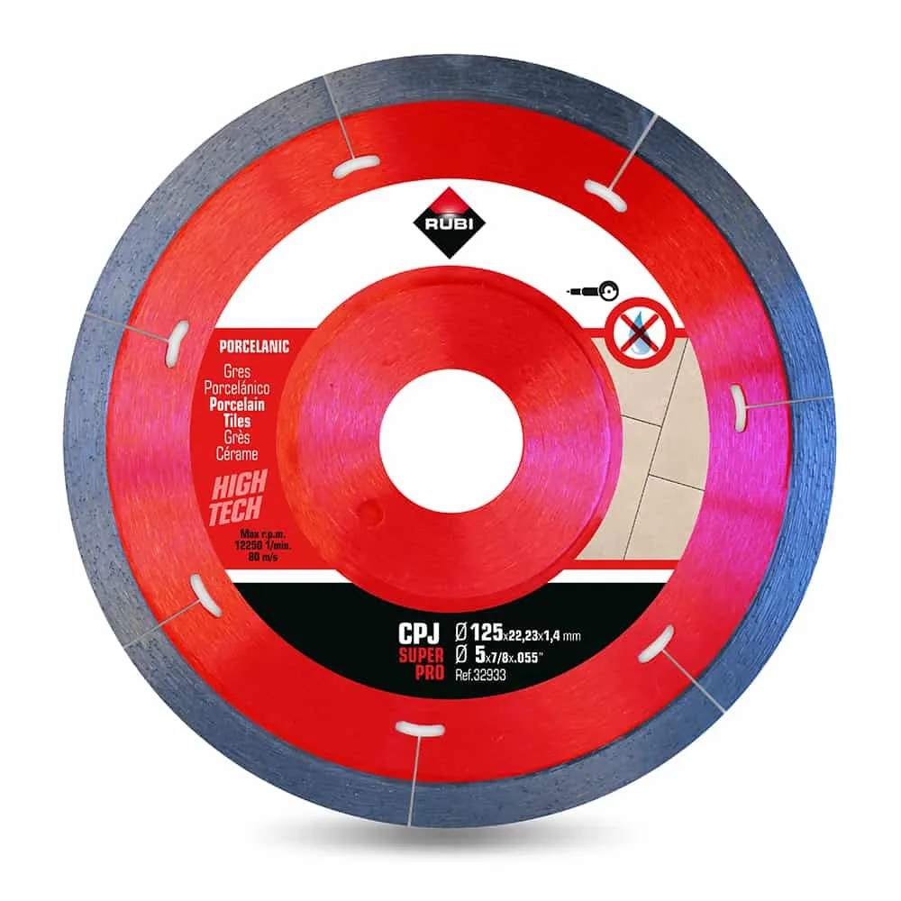 Rubi Porcelain Tiles Diamond Blade 125mm