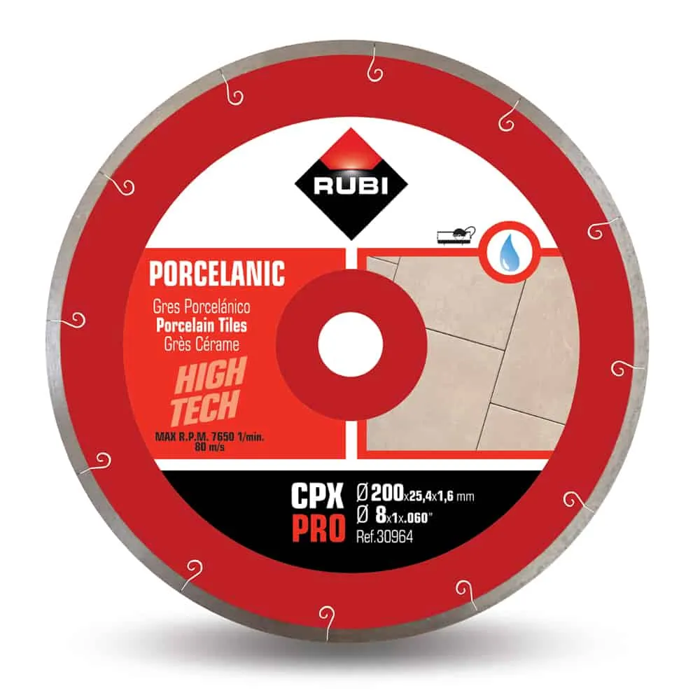 Rubi CPX-200-C 8 In. J-Slot Diamond Saw Blade (200mm) - for Porcelain Tile Cutting