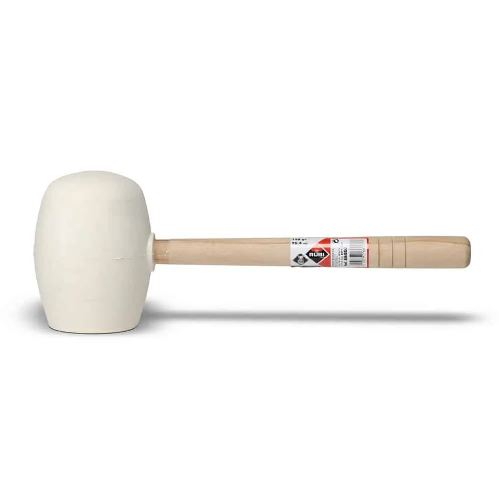 Rubi 750g White Rubber Mallet (Flat/Spherical)