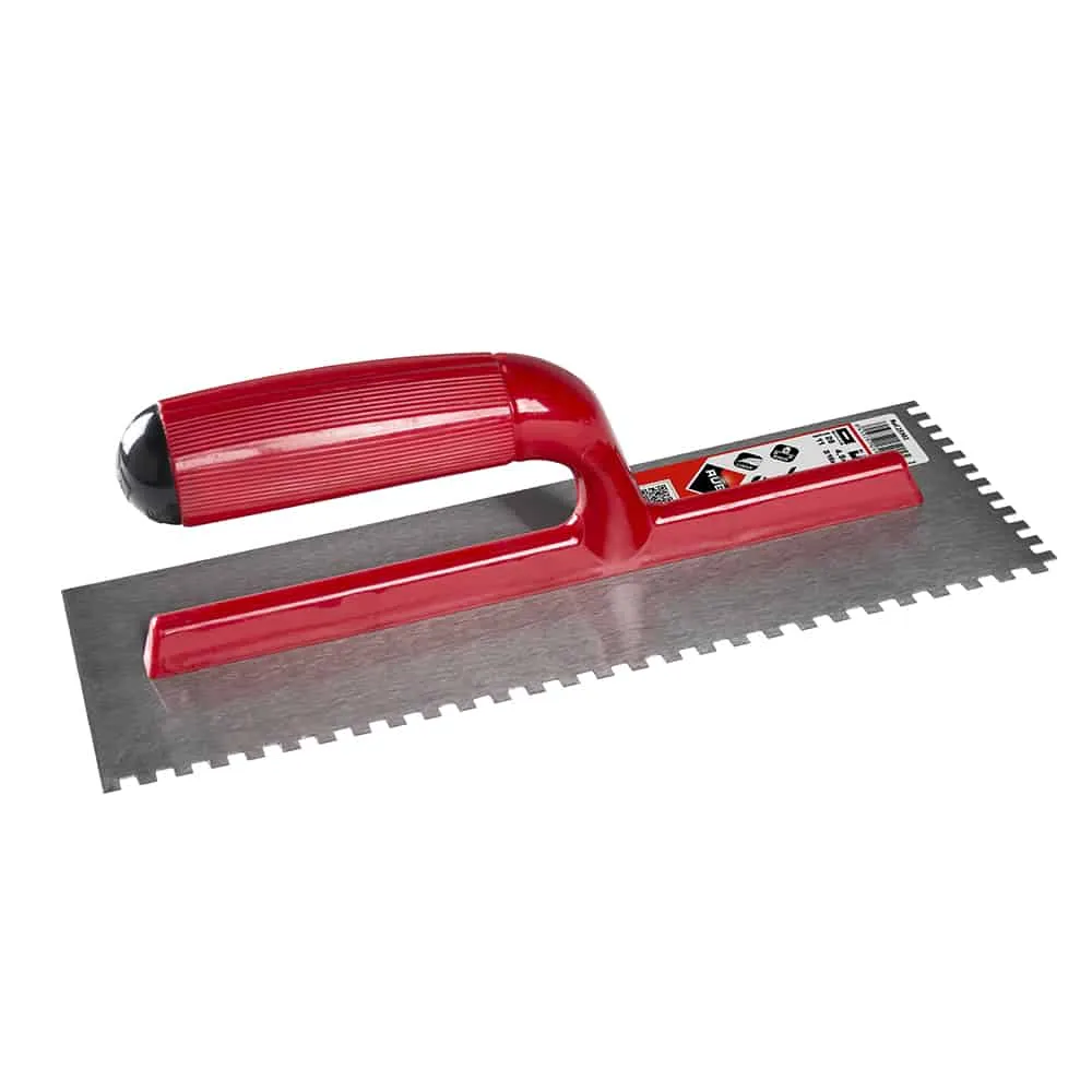 Rubi 11 In. Steel Notched Trowel, 6x6mm