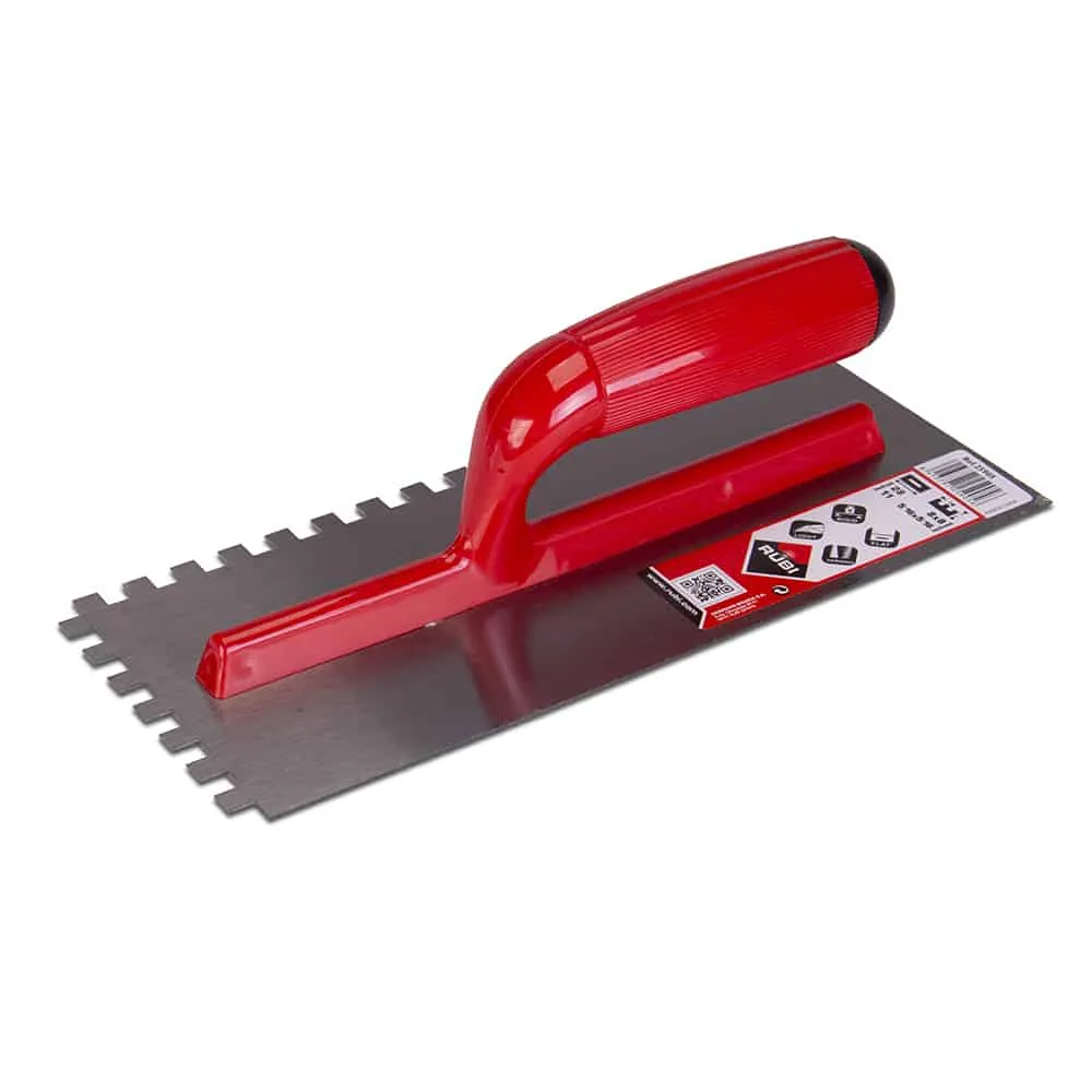 Rubi 11 In. Steel Notched Trowel, 8x8mm