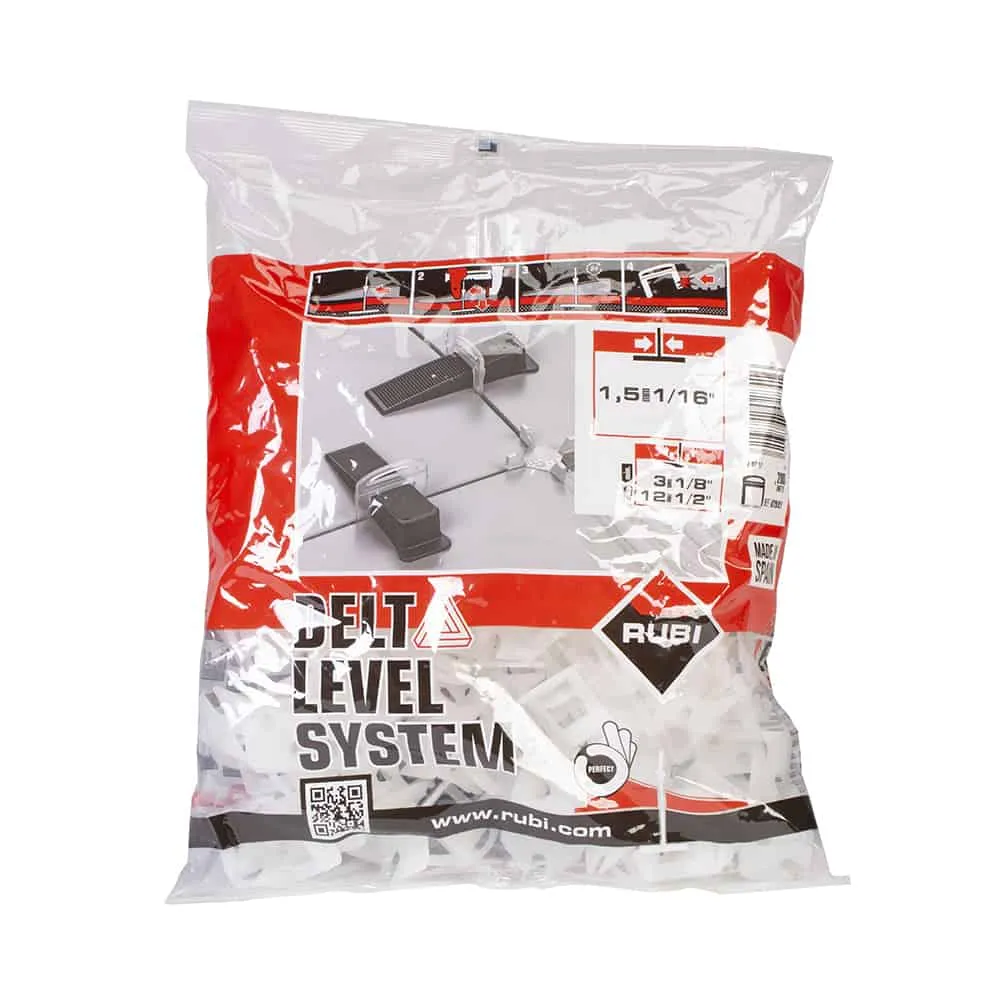 Rubi Delta Level System Strip 3-12mm, 1.5mm - 200 Pieces