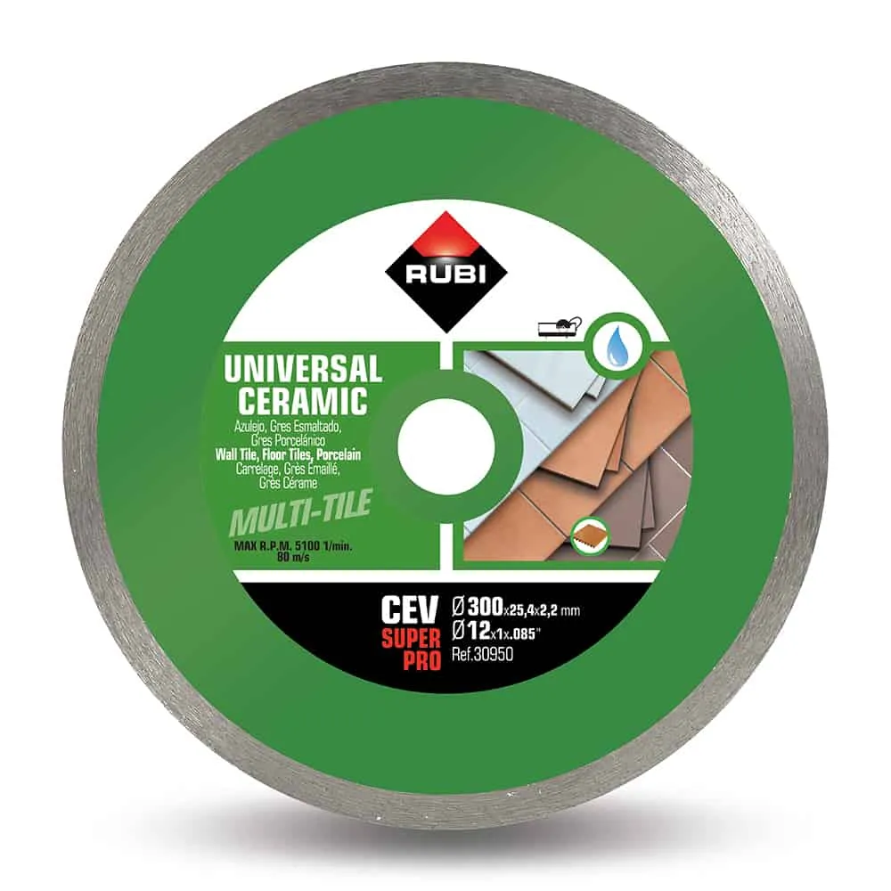 Rubi 12 Inches Ceramic Tiles Continuous Rim Diamond Blade