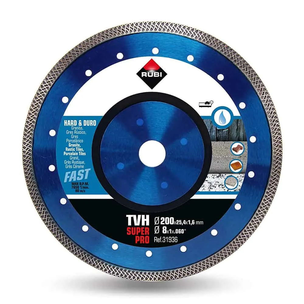 Rubi 8 Inches Hard Material Turbo Viper Diamond Blade