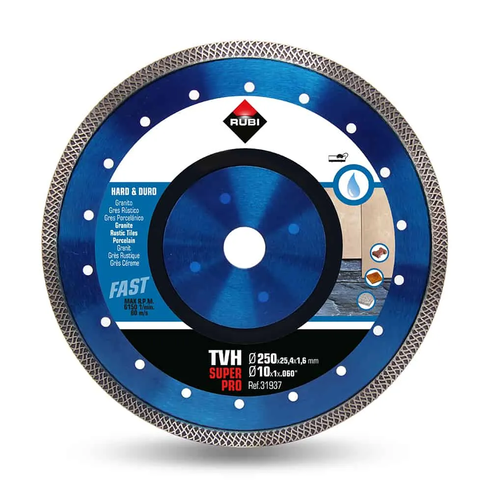 Rubi 10 Inches Hard Material Turbo Viper Diamond Blade