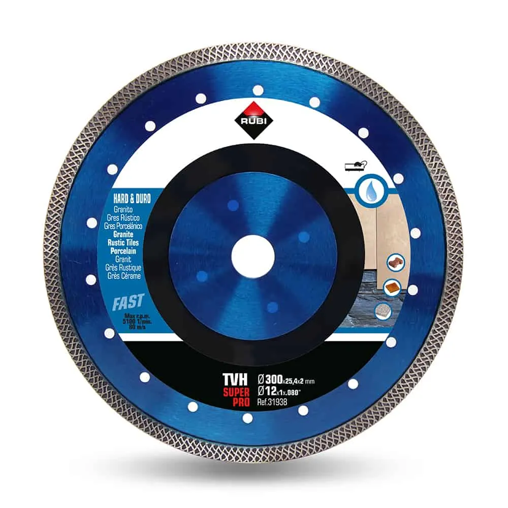 Rubi 12 Inches Hard Material Turbo Viper Diamond Blade