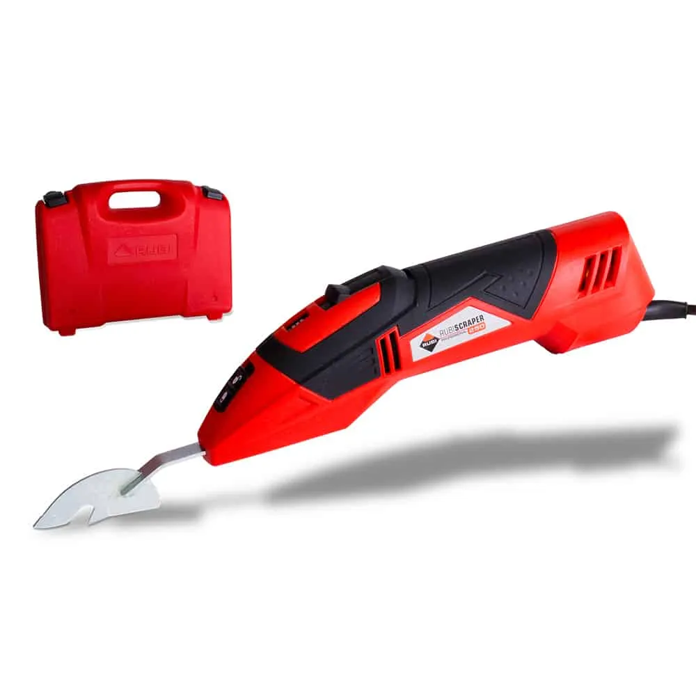 Rubi Rubiscraper-250 220V Electric Grout Remover, 250W, 9500 ipm, 3-Speed, includes Interchangeable Blades and Carry Case