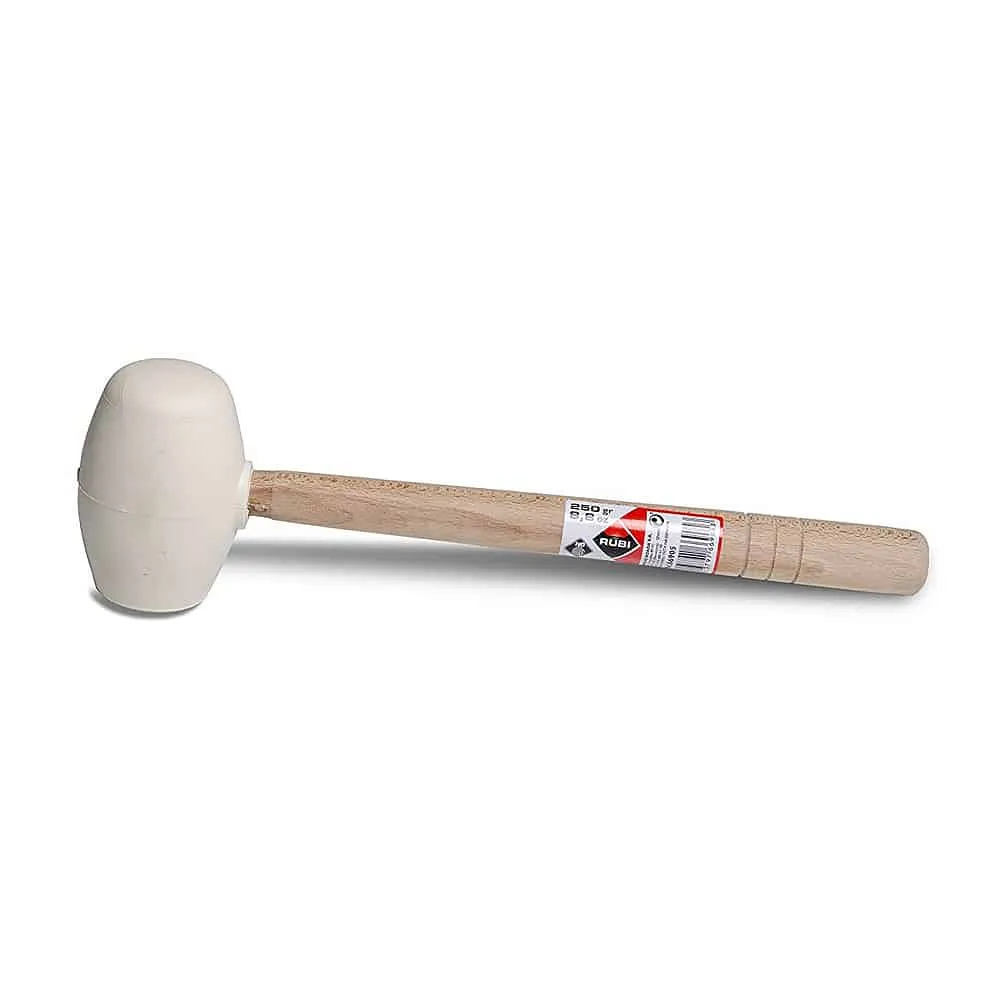 Rubi 250g White Rubber Mallet (Flat/Spherical)