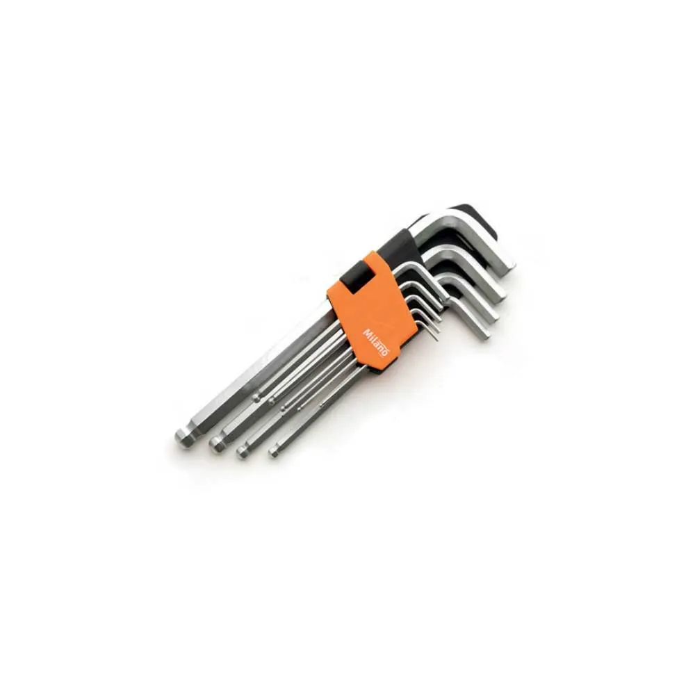 Milano 150200205051 HEX KEY BALL END 9PCS SET LONG ARM