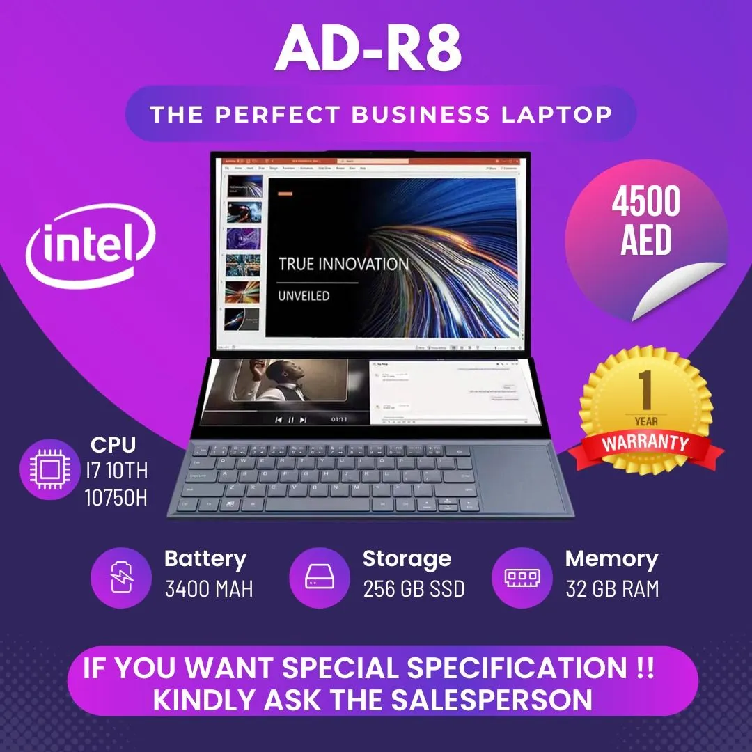 AD-R8 16 inch Main Screen 14 inch Touch Display i7-10750H 32 GB RAM 256 SSD Win 11