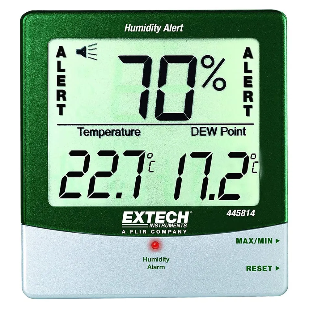 Extech Hygrometer-Thermometer Humidity Alert With Dew Point