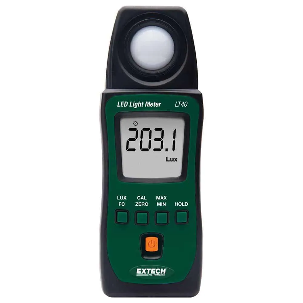 Extech LCD Display LED Light Meter, 400000 Lux