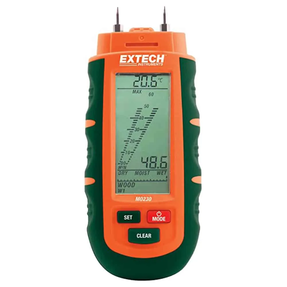 Extech Pocket Moisture Meter, 0 to 75% Wood