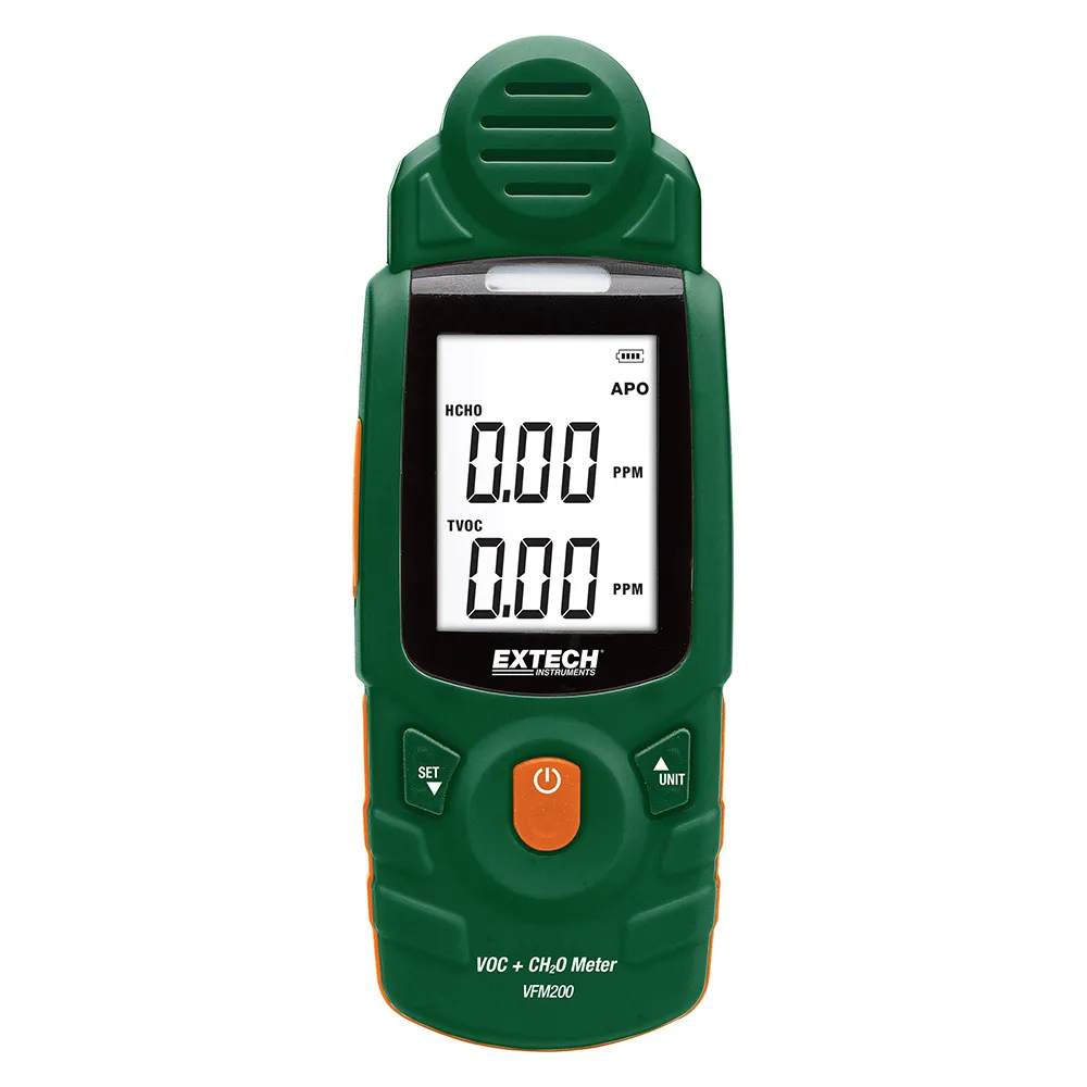 Extech VOC and Formaldehyde Meter, 9.99 PPM TVOC, 5 PPM Formaldehyde