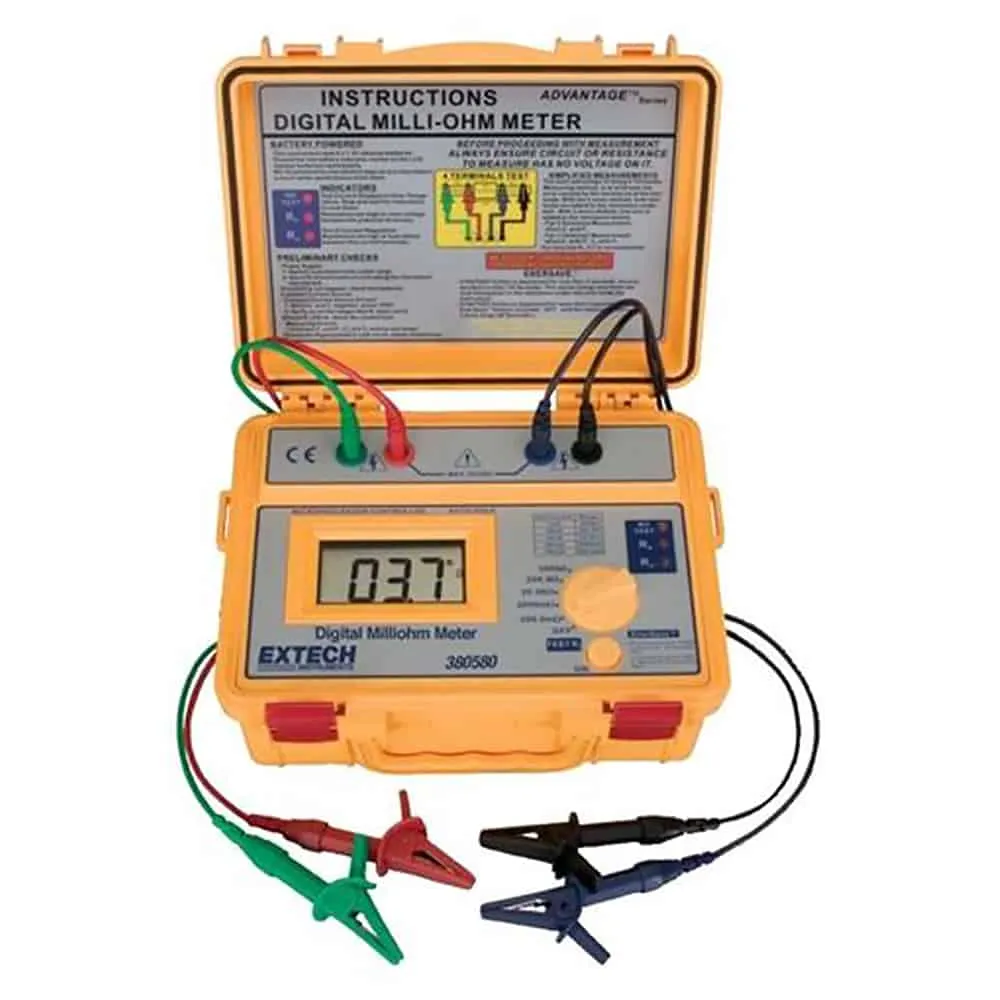 Extech Milliohm Meter, 200mO to 2000O