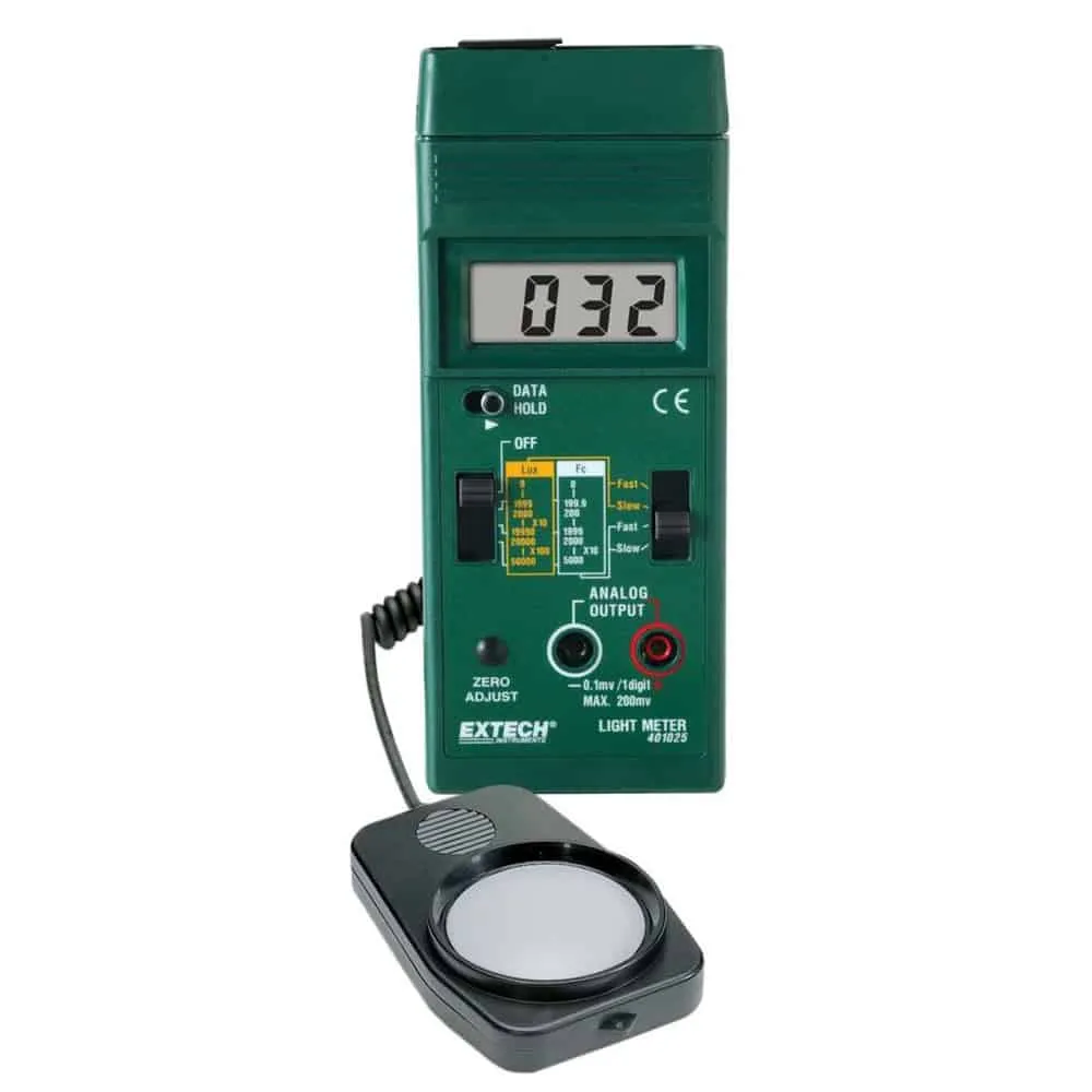 Extech Light Meter, 50000 Lux