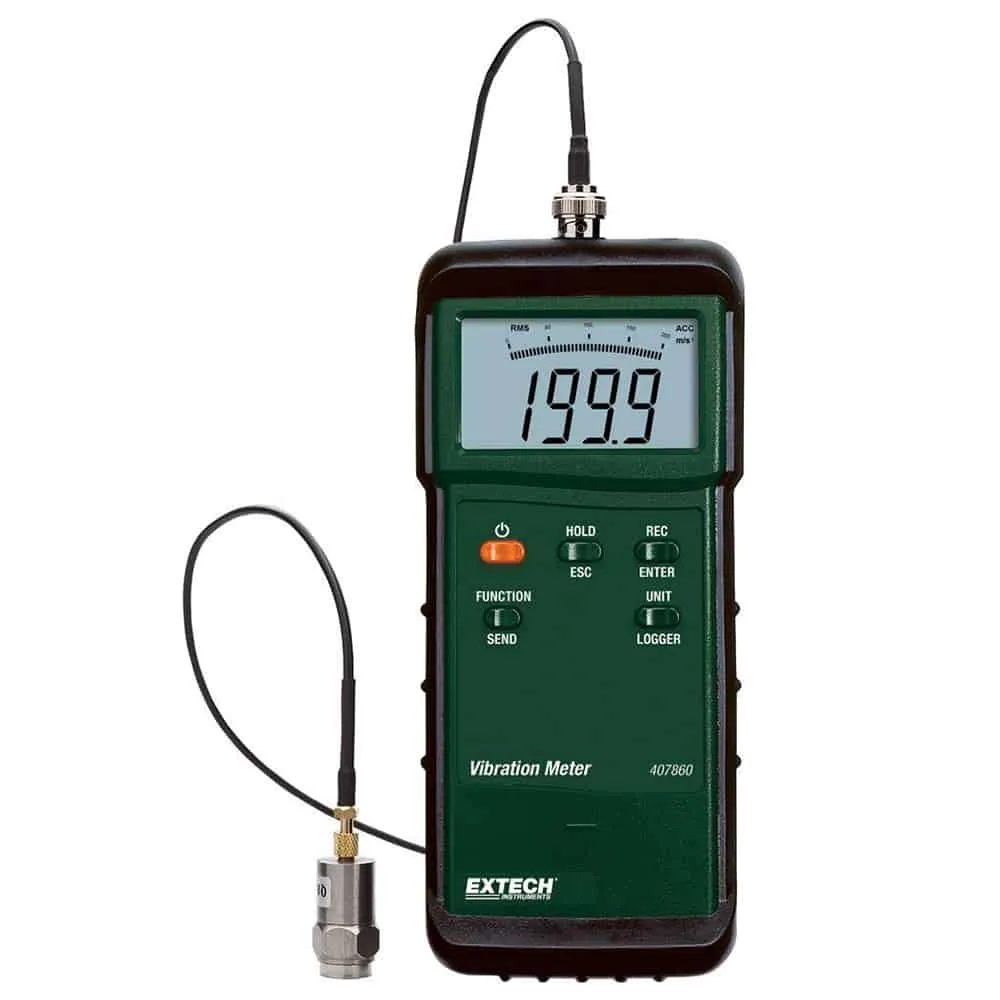 Extech Heavy Duty Vibration Meter, 200m/s"