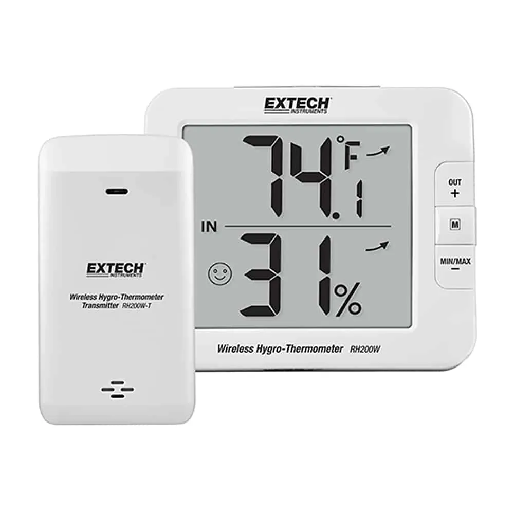 Extech Multi-Channel Wireless Hygro-Thermometer, -40"C to 60"C, 1 to 99%RH