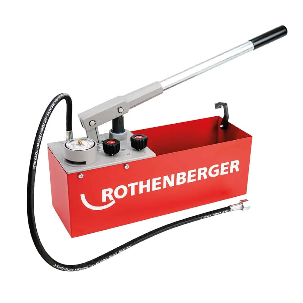 Rothenberger RP50 - Manual Pressure Testing Pump 60 bar, R1/2" Steel Body with Duramant Coating