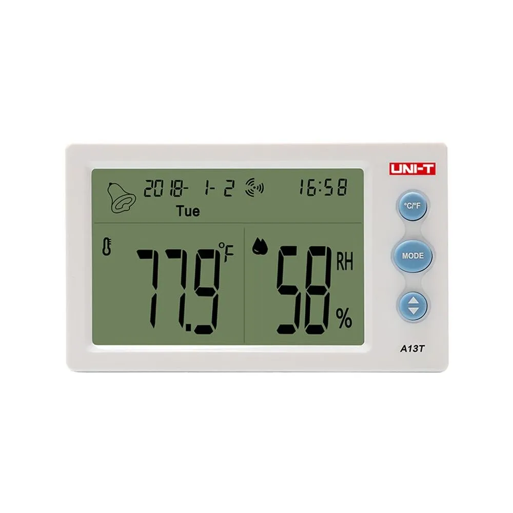 Uni-T Temperature Humidity Meter, -10 To 50"C, 20-95% RH