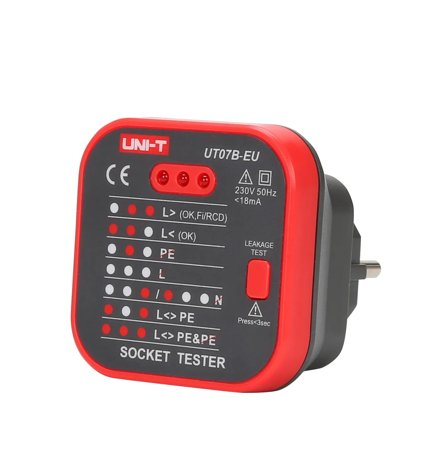 Uni-T Proffesional Socket Tester, 230V AC