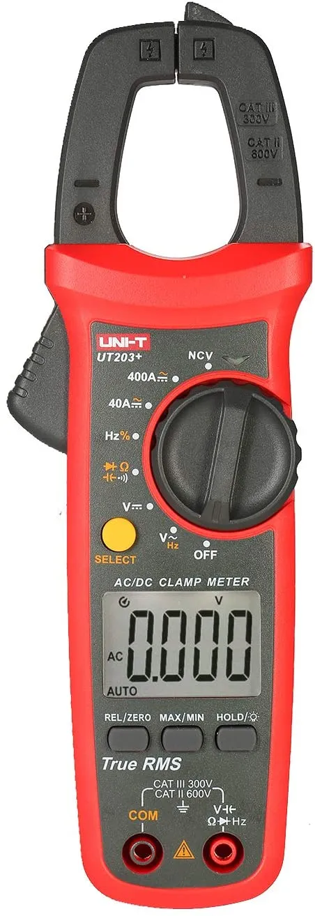 Uni-T Digital Clamp Meter, 400A, 28mm Jaw, CAT II 600V