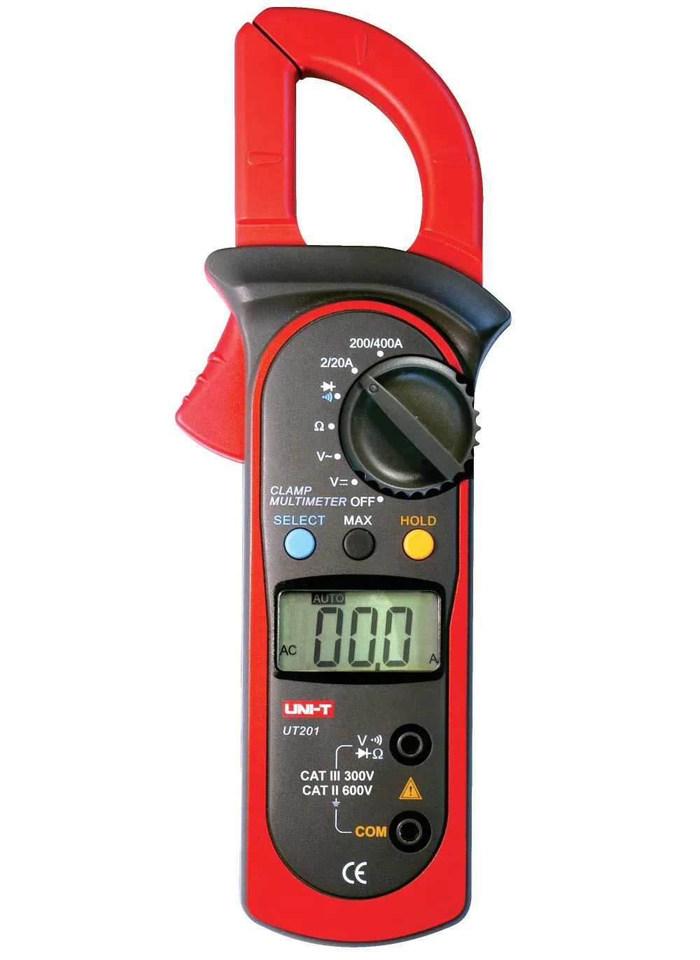 Uni-T Mini Clamp Meter, 200A, 16mm Jaw, CAT II 600V