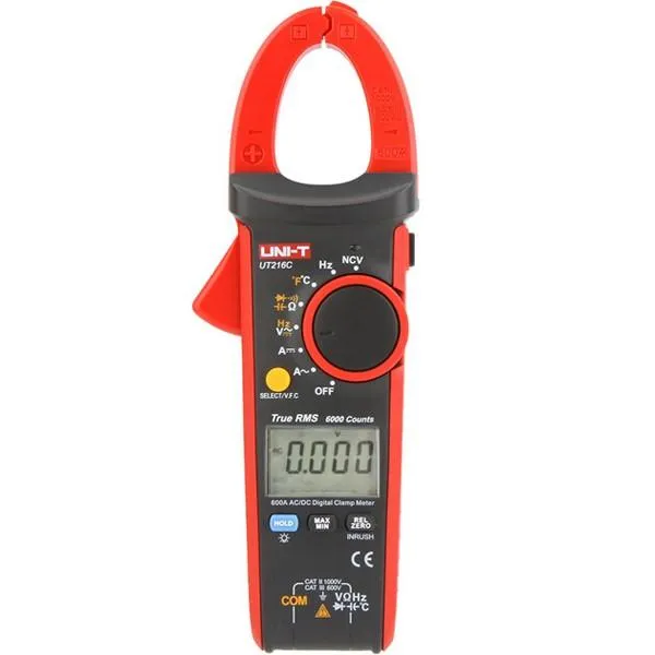 Uni-T Digital Clamp Meter True RMS, 600A, 30mm Jaw, CAT II 1000V