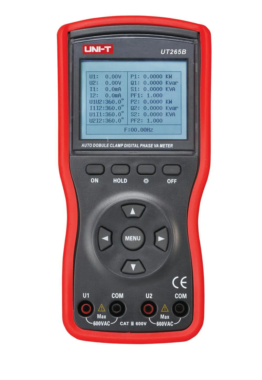 Uni-T Intellegent Double Clamp Phase Voltammeters 20A