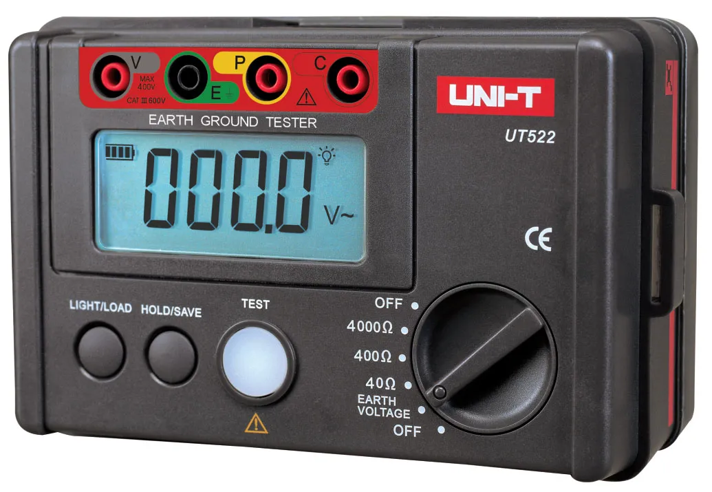 Uni-T Earth Ground Tester, 4000?, 400V AC, 50/60Hz