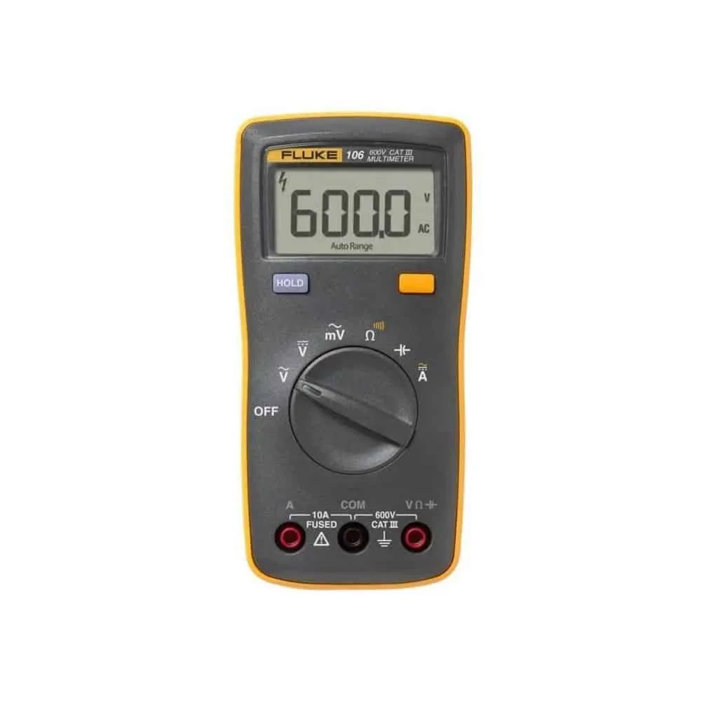 Fluke Palm-Sized Digital Multimeter, CAT III 600V, 10A