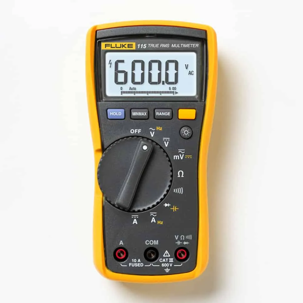 Fluke True RMS Digital Multimeter, CAT III 600V, 10A