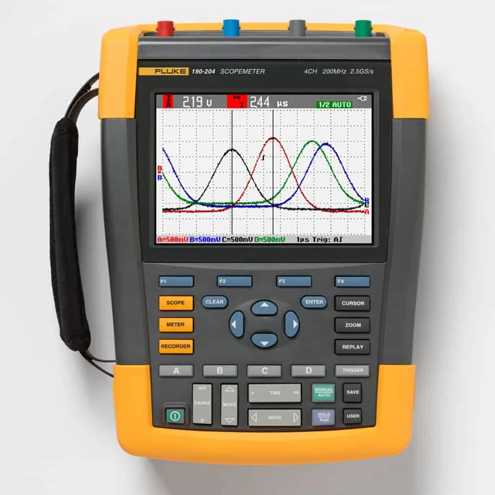 Fluke Scopemeter" Oscilloscope, 4 Channel, 100 MHz