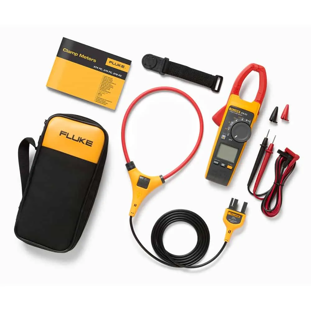 Fluke True RMS AC/DC Clamp Meter with iFlex Probe, 2500A, 34mm Jaw, CAT III 1000V, with 500mV DC Current and Capacitance Measurement