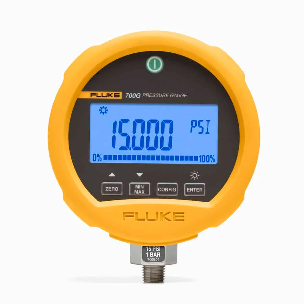 Fluke Pressure Gauge, -14 to 15 PSI, 1 Bar