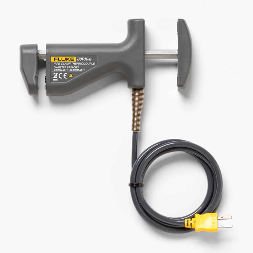 Fluke Pipe Clamp Temperature Probe, Type K Thermocouple