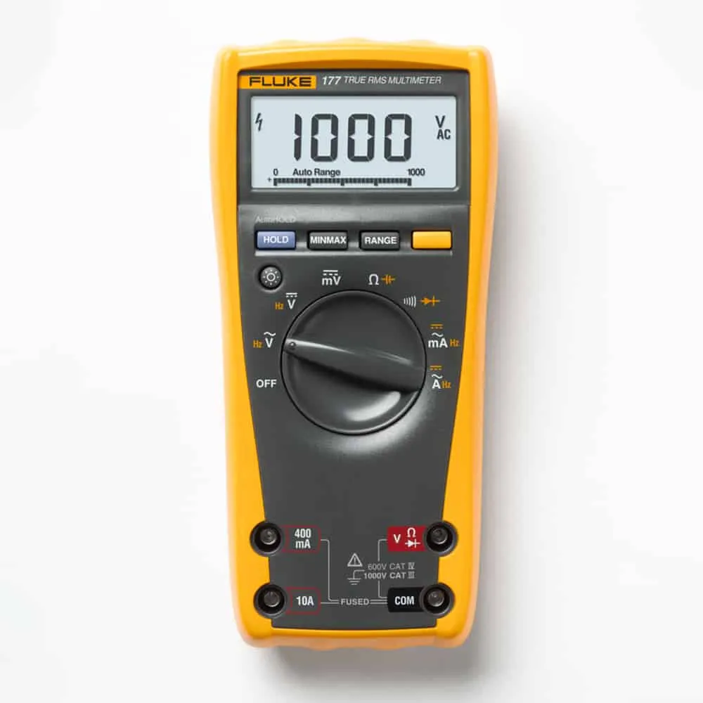 Fluke True RMS Digital Multimeter, CAT IV 600V, 10A