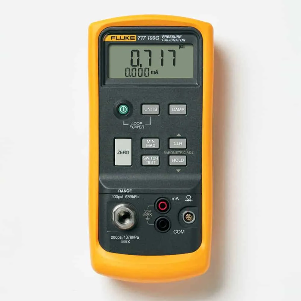 Fluke Pressure Calibrator, 0 to 3000 PSI, 0 to 207 Bar