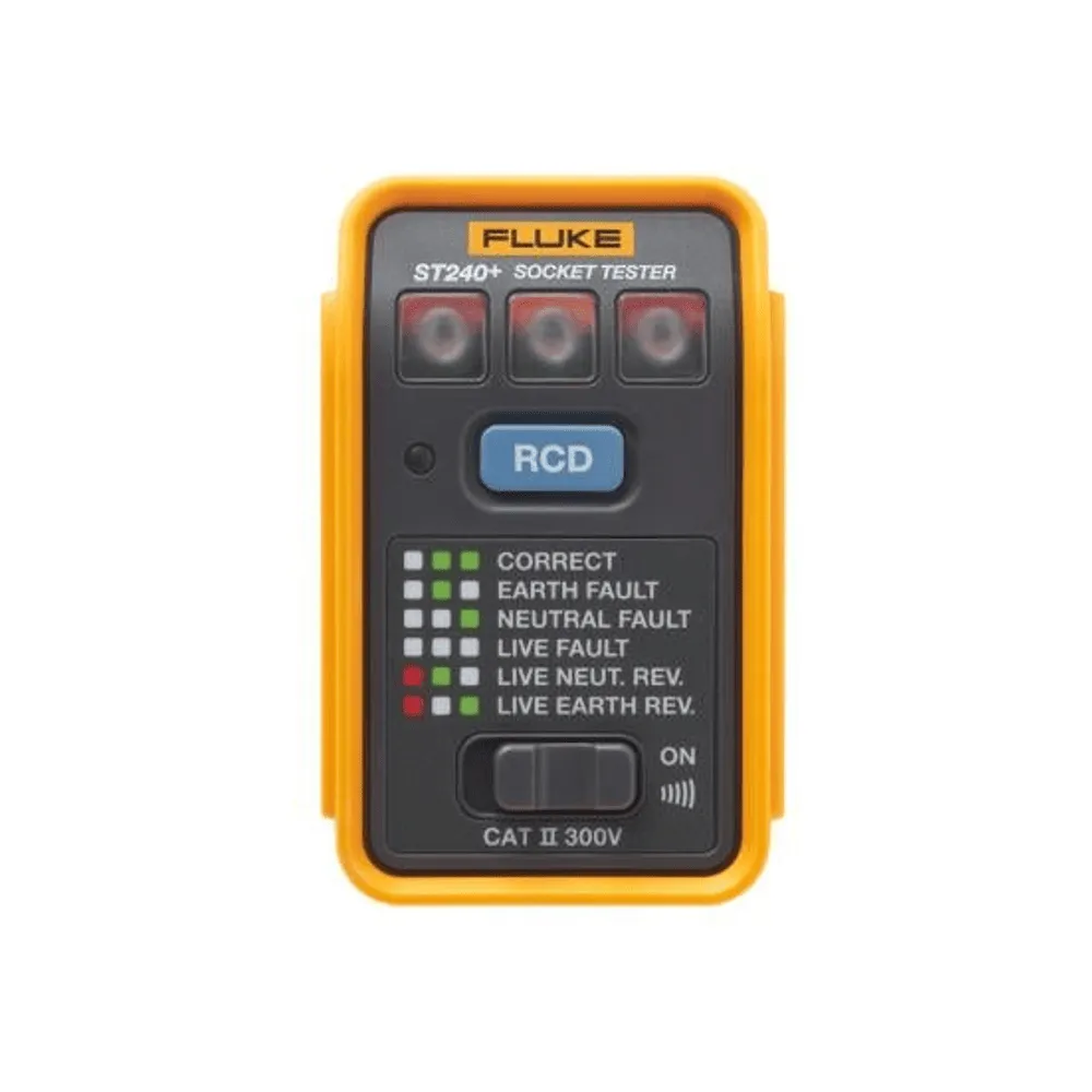 Fluke 230V RCD Socket Tester with Beeper, CAT II 300 V