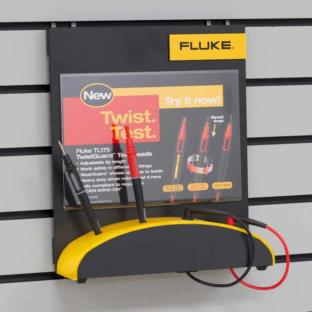 Fluke Twistguard Test Leads; 2 mm Diameter Probe Tips