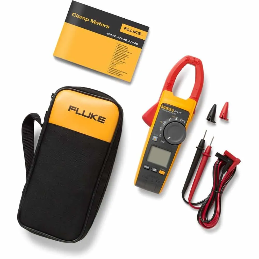 Fluke True RMS AC/DC Clamp Meter, 600A, 34mm Jaw, CAT IV 600V, with 500mV DC Current and Capacitance Measurement