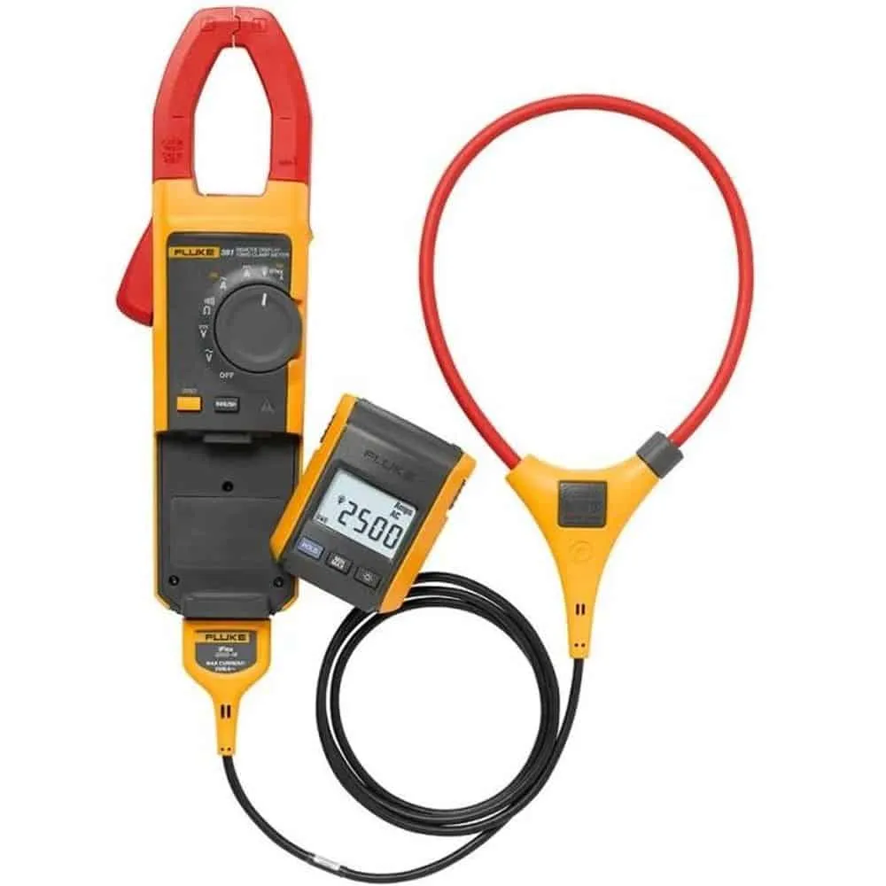 Fluke Remote Display True RMS Clamp Meter With iFlex, 999.9A, 34mm Jaw, CAT IV 600V