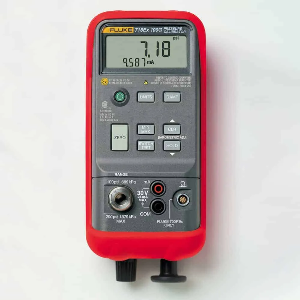 Fluke Intrinsically Safe Pressure Calibrator, -830 mBar to 20 Bar