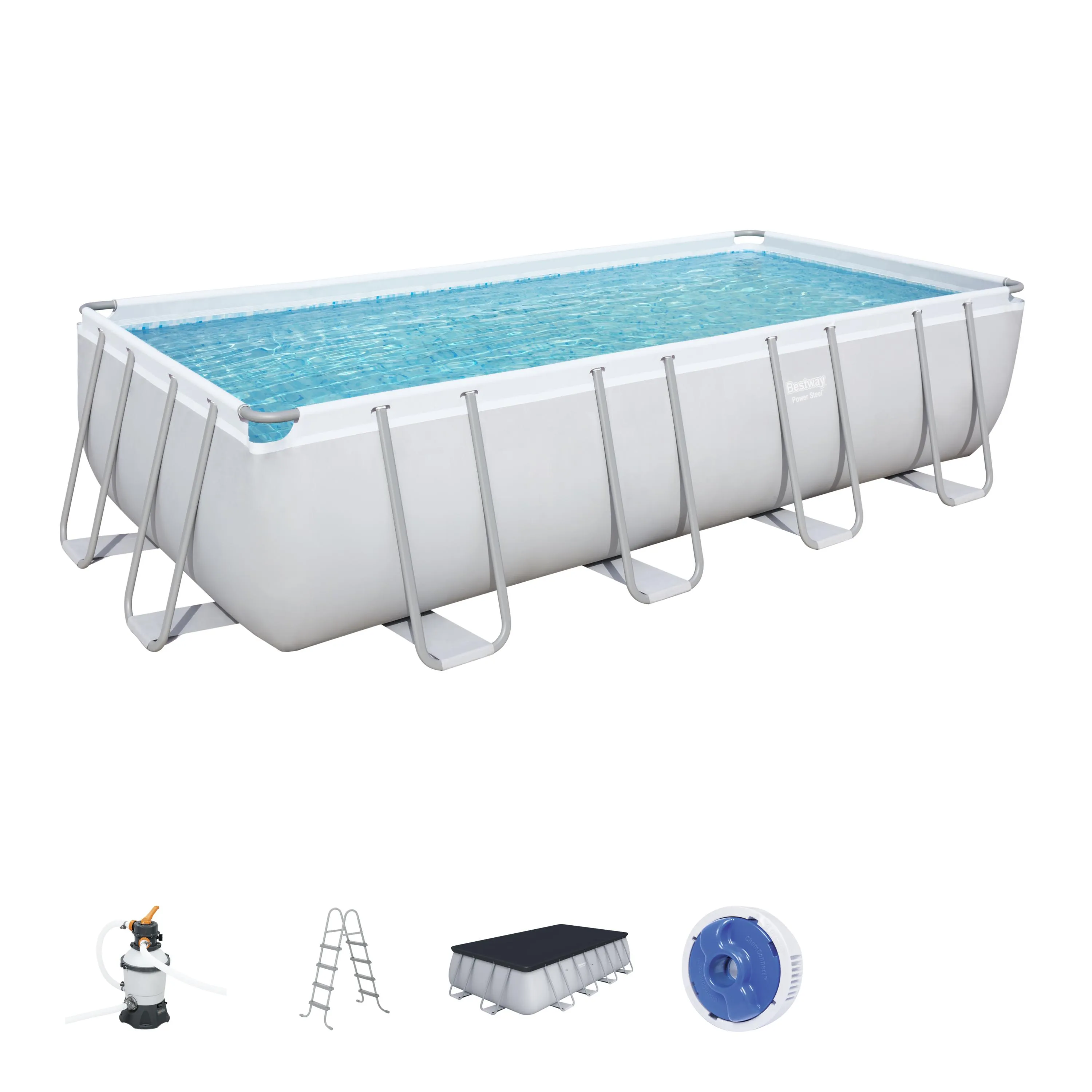 BWAY POOLSET POWRSTEEL 488X244X122CM 56671