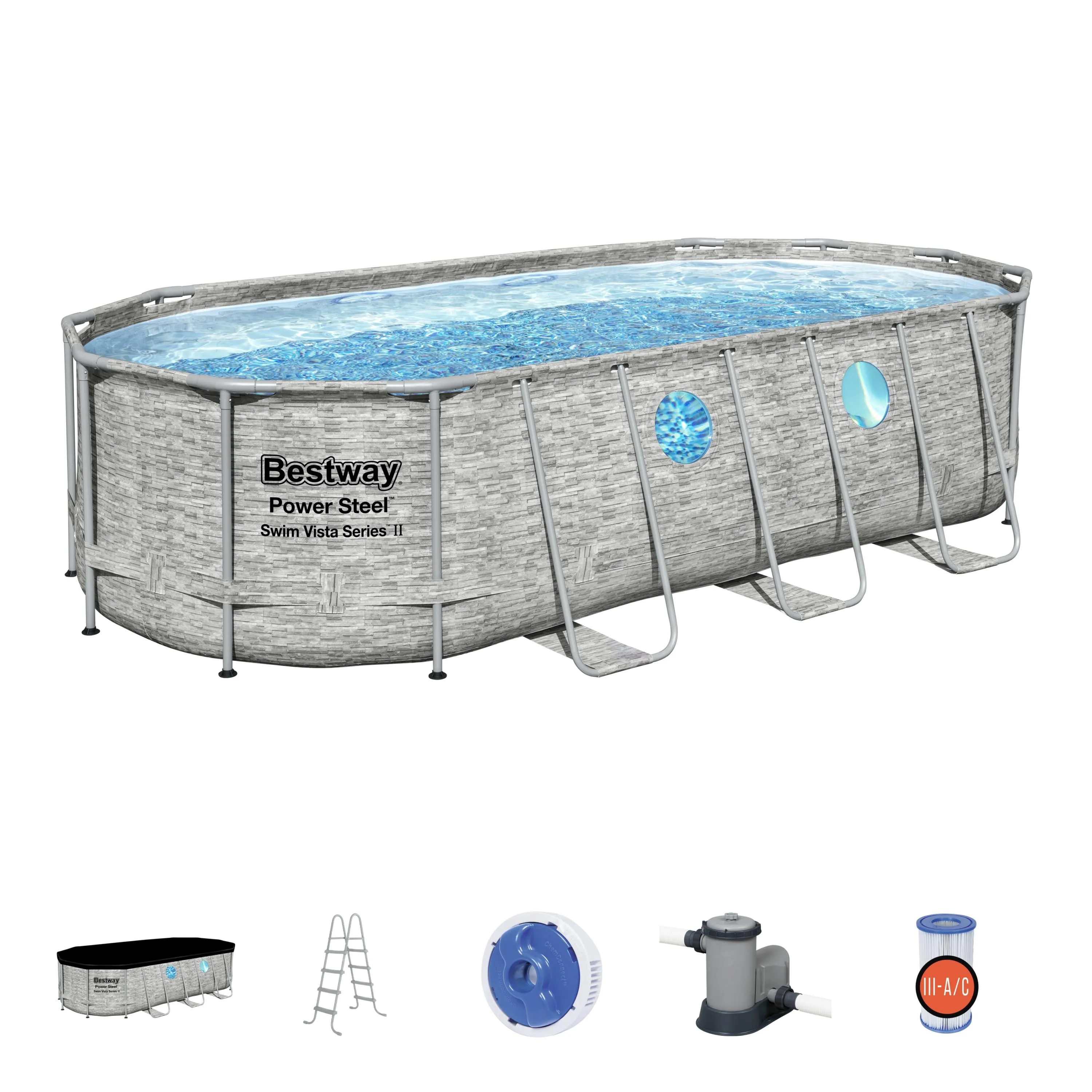 BWAY POOLSET POWERSTEE VISTA 549X274X122 56716